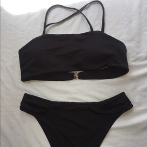 simple black bikini